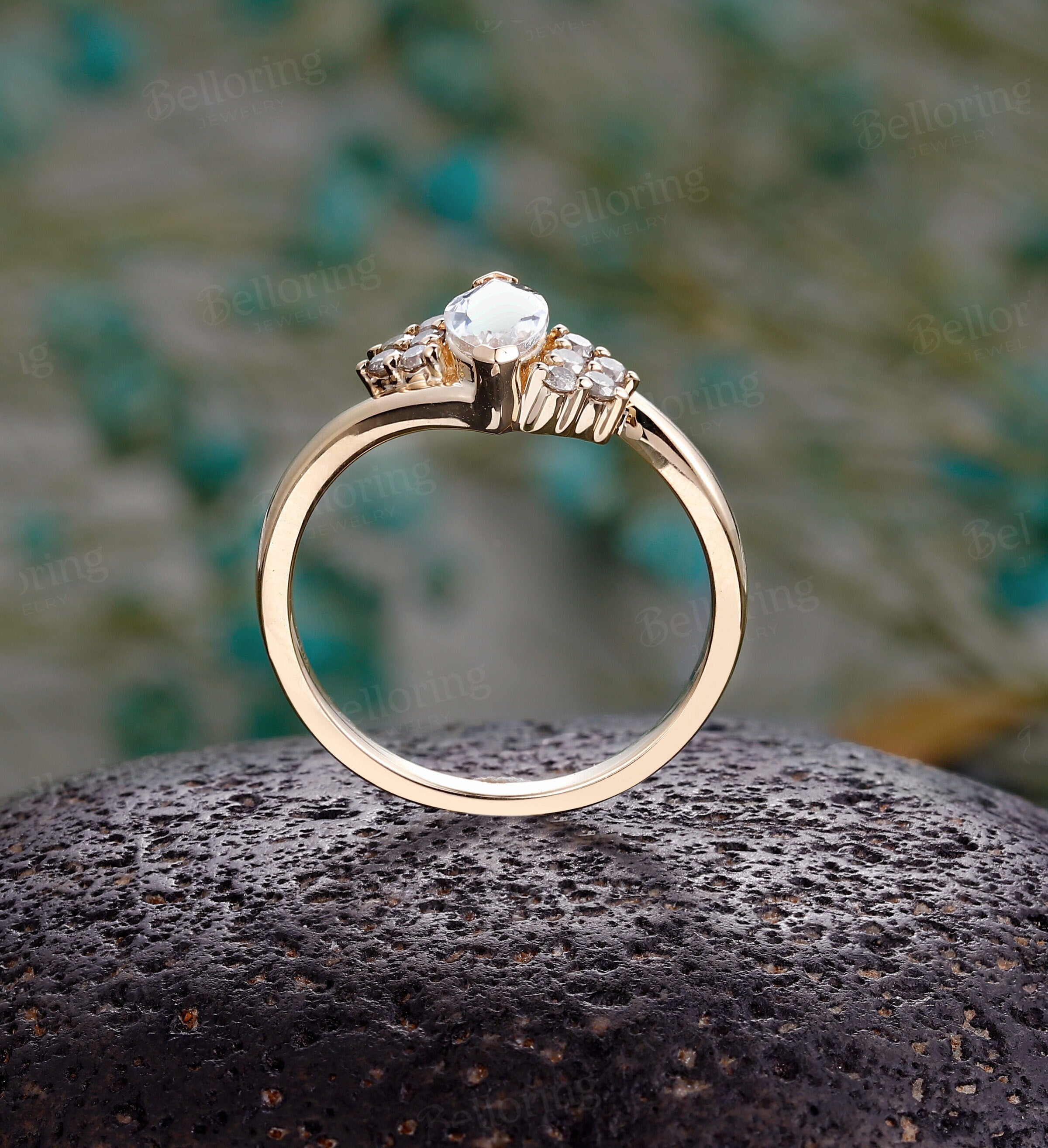 French Antique 14K White Gold 3.0 Carat White Sapphire Diamond Solitaire  Wedding Ring Y235-14KWGDWS | ClassicEngagementRing.com